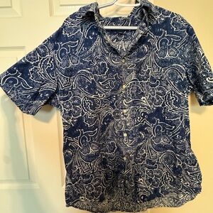 Daniel Cremieux Navy Paisley Casual Shirt